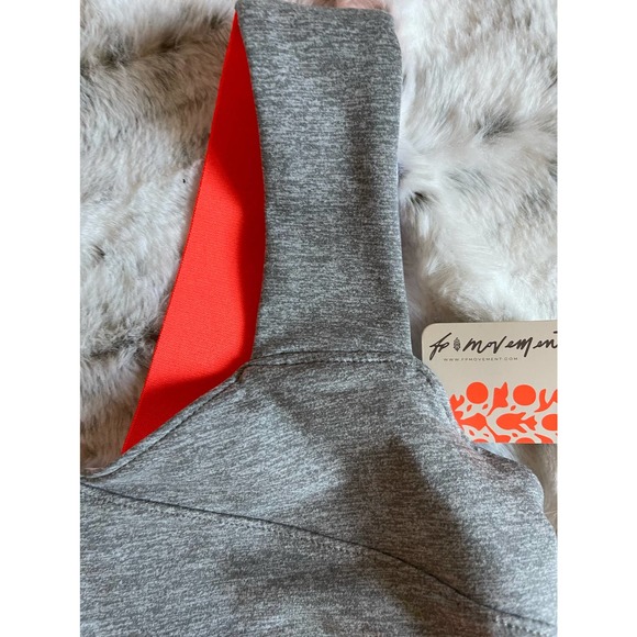 Free People Movement Orange Gray Just Breathe Sports Bra Size XS - Picture 7 of 8